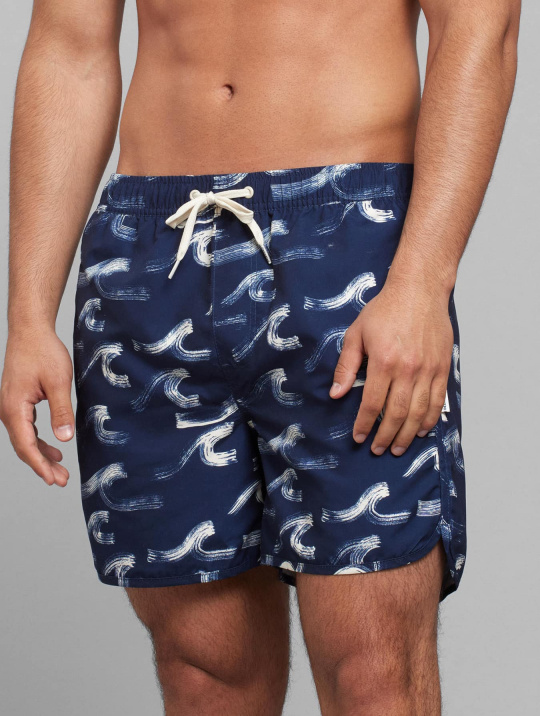 Bademode Badehose Sandhamn Brushed Waves Dedicated Navy 1