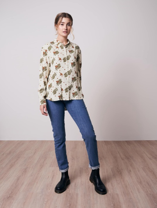 Blouse Blirt Lenzing Ecovero Bleed White 01