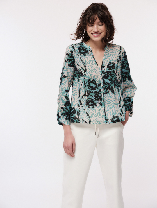 Bluse Lanius Vintage Flower Green 1