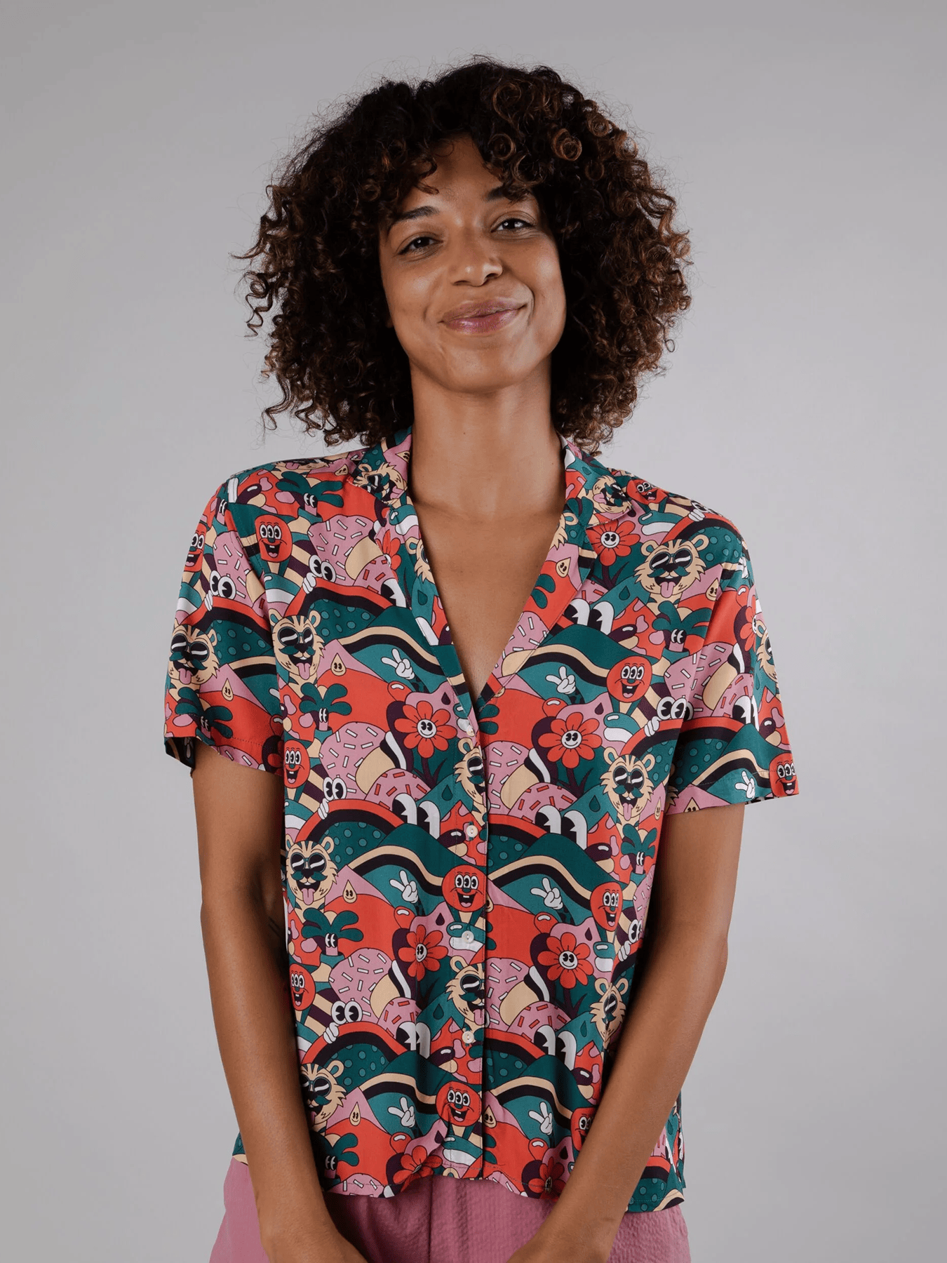 Bluse Yeye Weller Aloha Blouse Brava Fabrics Red 01