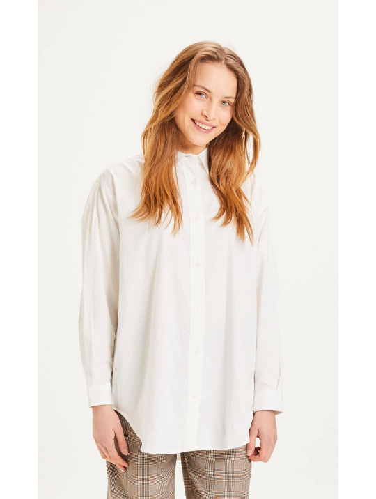Blusen Bluse Classic Volume Knowledge Cotton Apparel Snow White 1