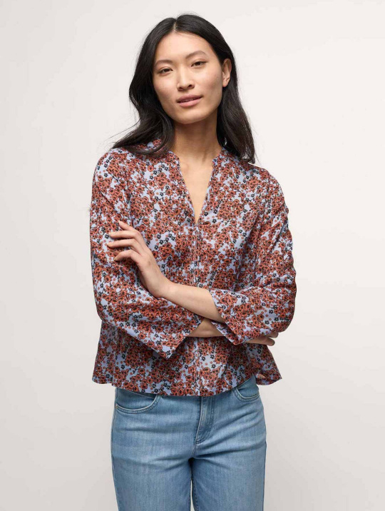 Blusen Bluse Flowerfield Lanius Horizon Blue 1
