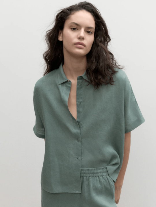 Blusen Bluse Melania Ecoalf Thyme 1