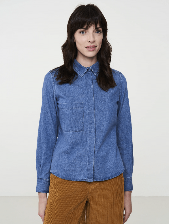 Blusen Hemd Honeysuckle Recolution Washed Blue 1