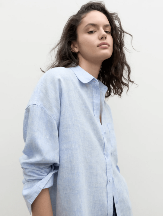 Blusen Hemdbluse Daria Stripes Ecoalf Light Blue 1