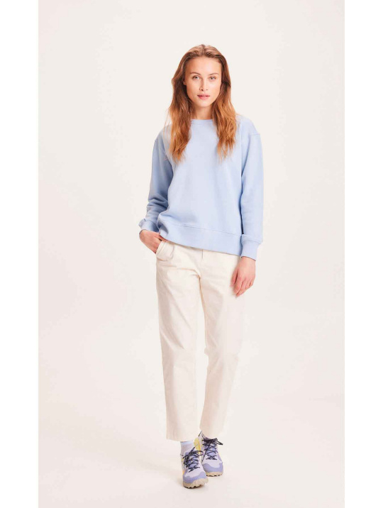 Chino Willow Regular Cropped Poplin Knowledge Cotton Apparel Buttercream 1