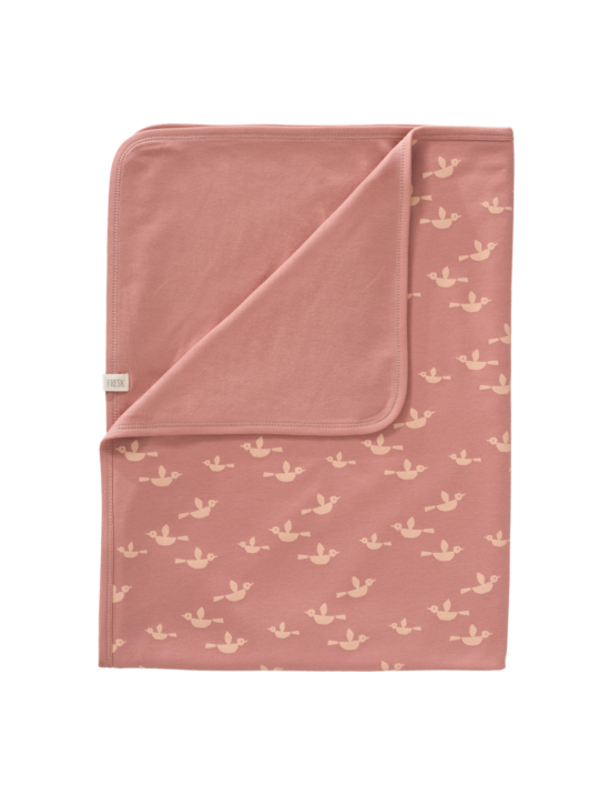 Decke Blanket Voegel Birds Fresk Rose 1