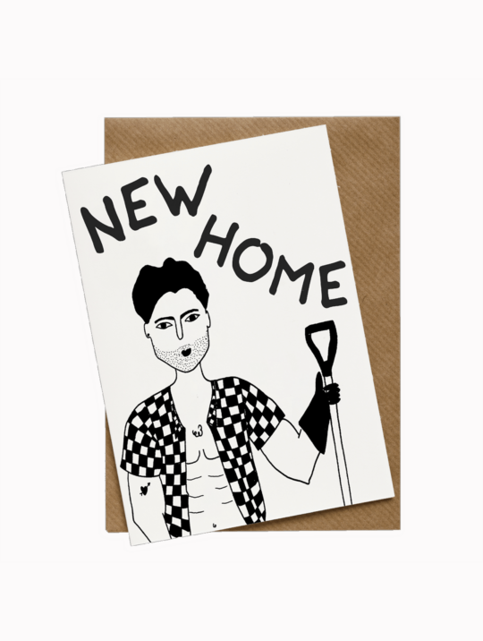 Greeting Card New Home Garden Man