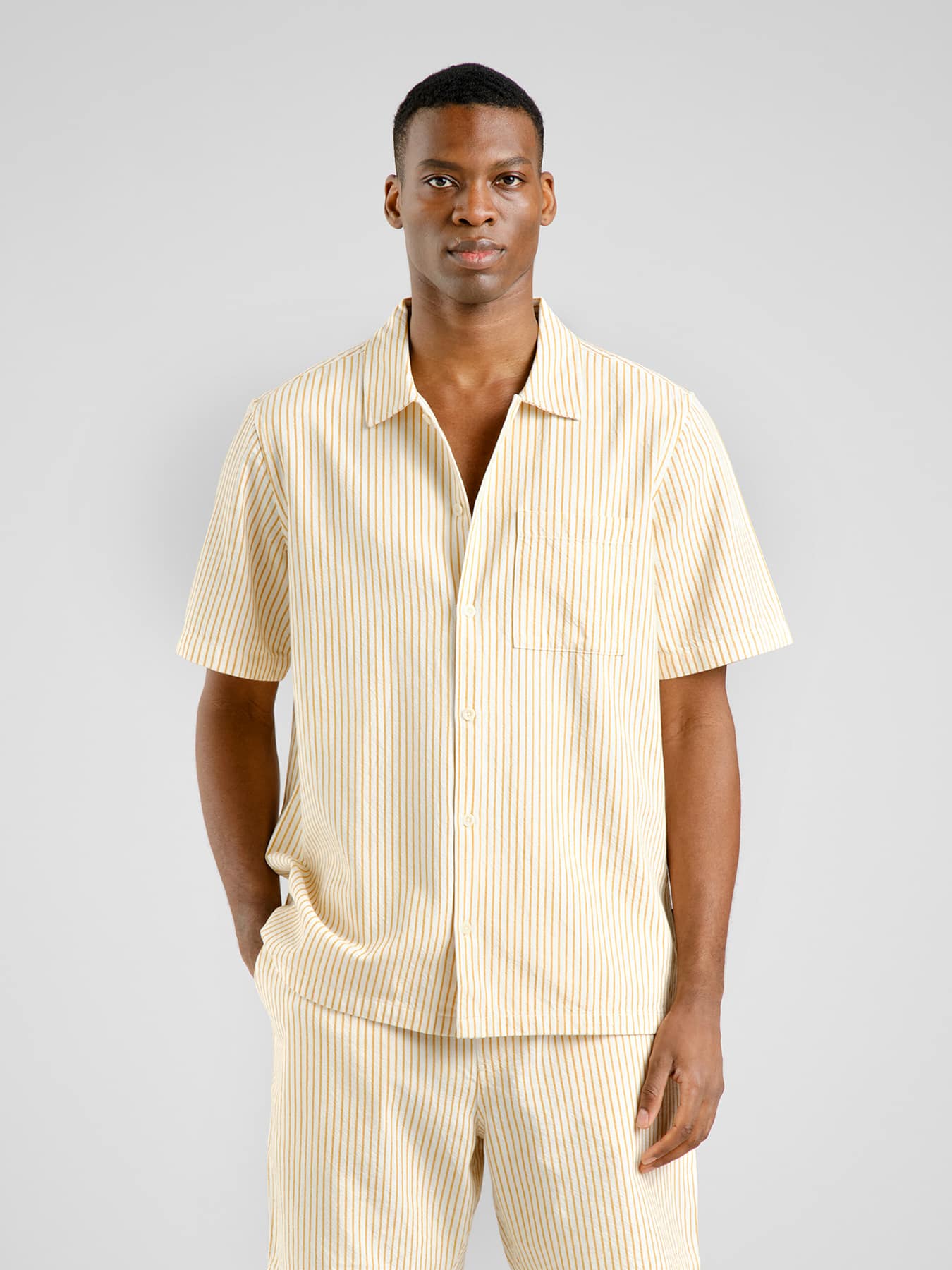 Hemd Brantevik Work Stripe Dedicated Yellow 01