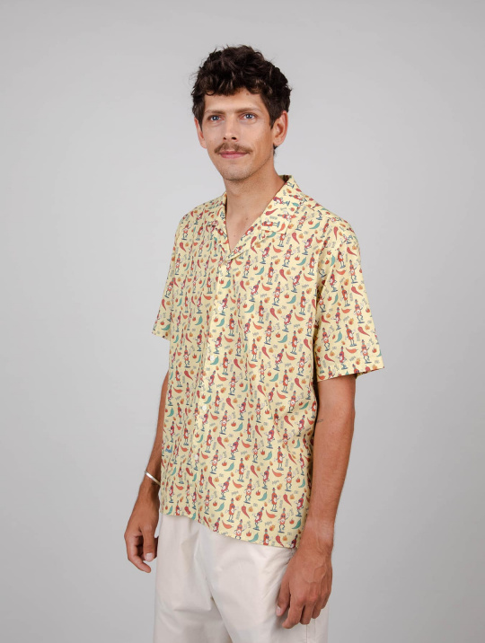 Hemd Spicy Aloha Shirt Brava Cream 01