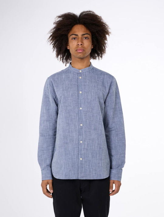 Hemden Hemd Custom Fit Linen Stand Collar Knowledge Cotton Apparel Total Eclipse 1