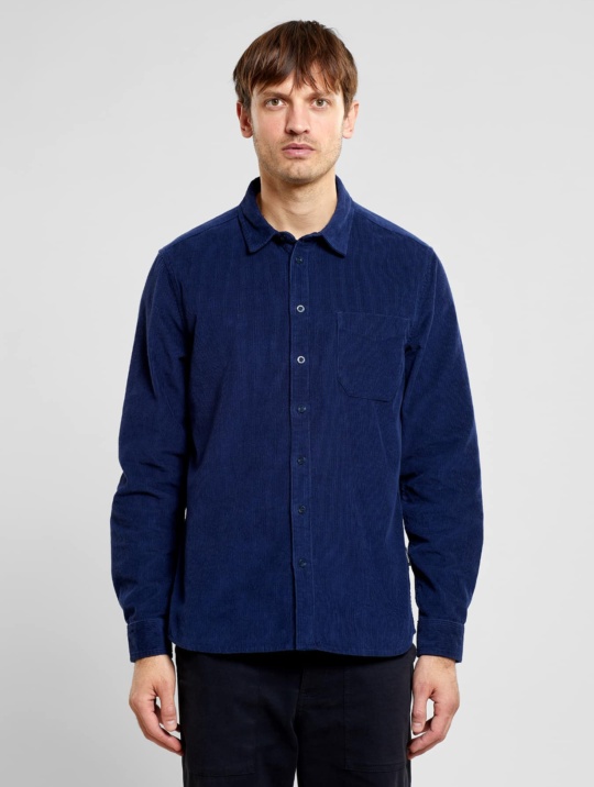 Hemden & Polos Hemd Corduroy Dedicated Navy Black 1