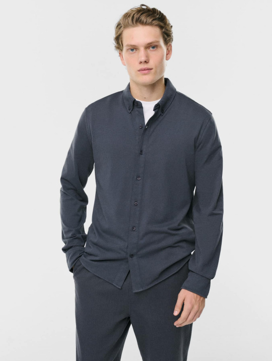 Hemden & Polos Hemd Mole Ecoalf Caviar 1
