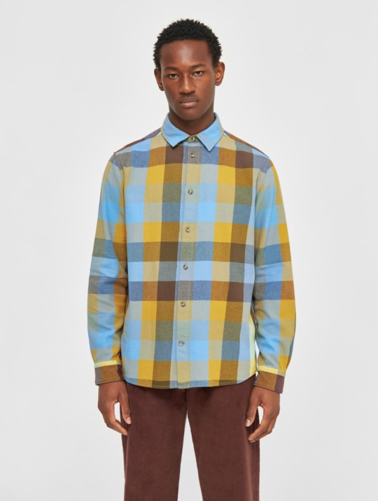 Hemden & Polos Hemd Regular Fit Multi Colored Checkered Knowledge Cotton Apparel Multi Check 1