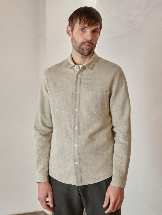 Hemden & Polos Hemd Simon Eco Flannel About Companions Khaki 1