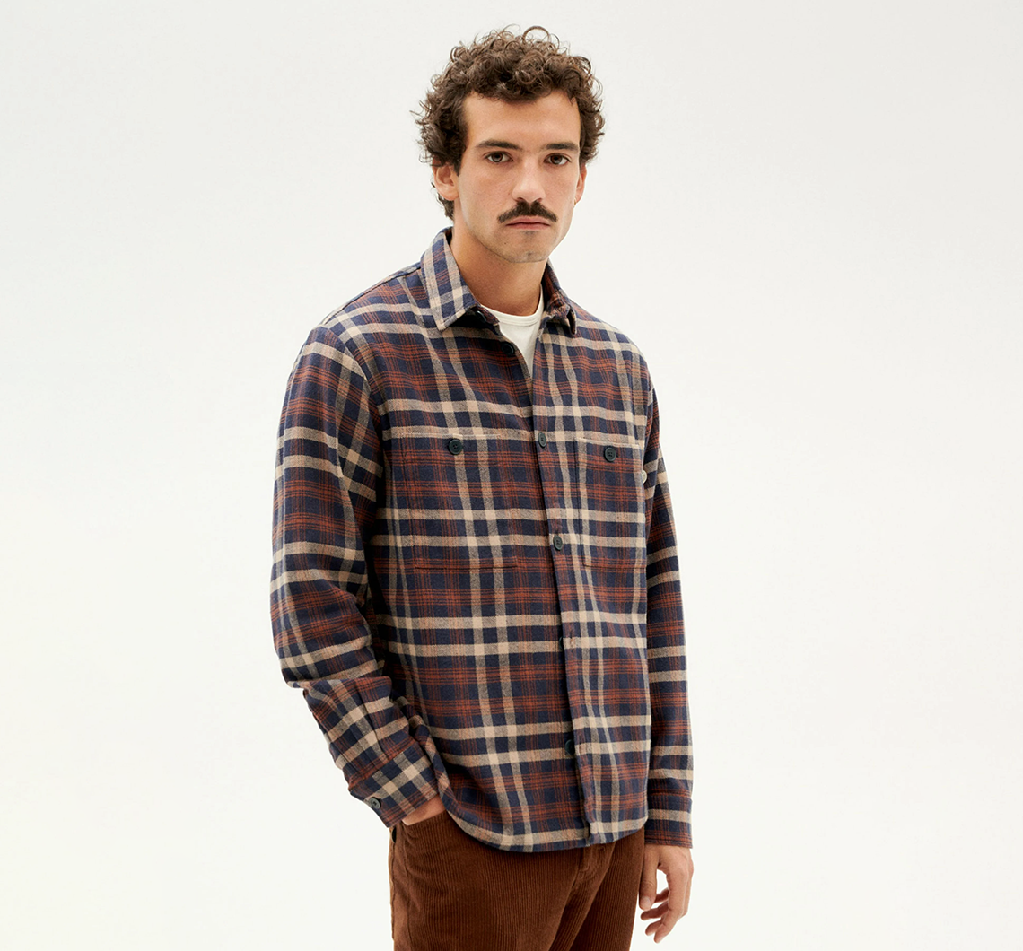 Hemden & Polos Overshirt Bes Cheks Thinking Mu Navy 1