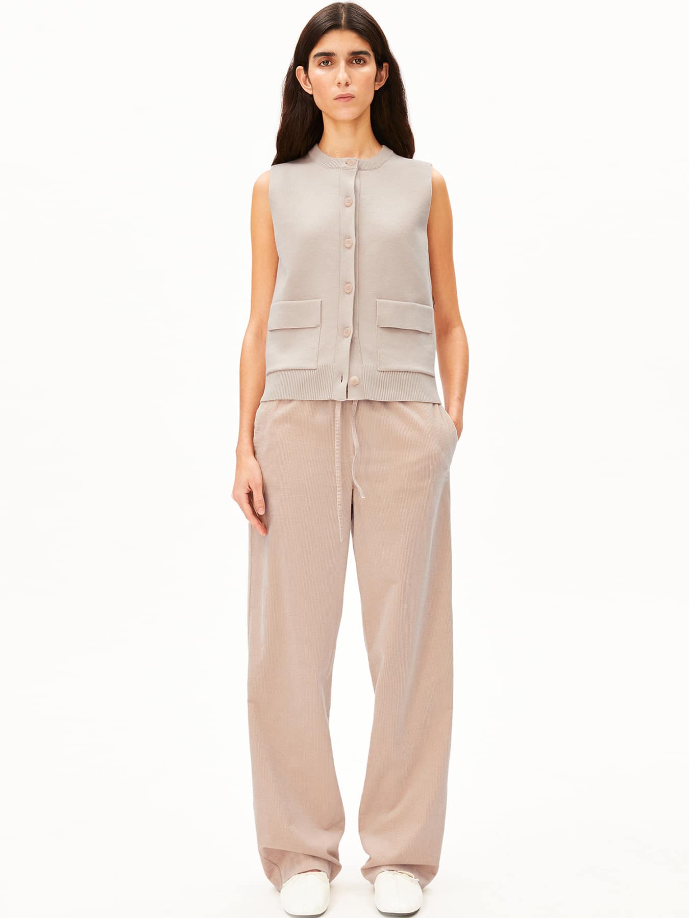 Hose Jaimilaa Corduroy Armedangels Soft Honey 01