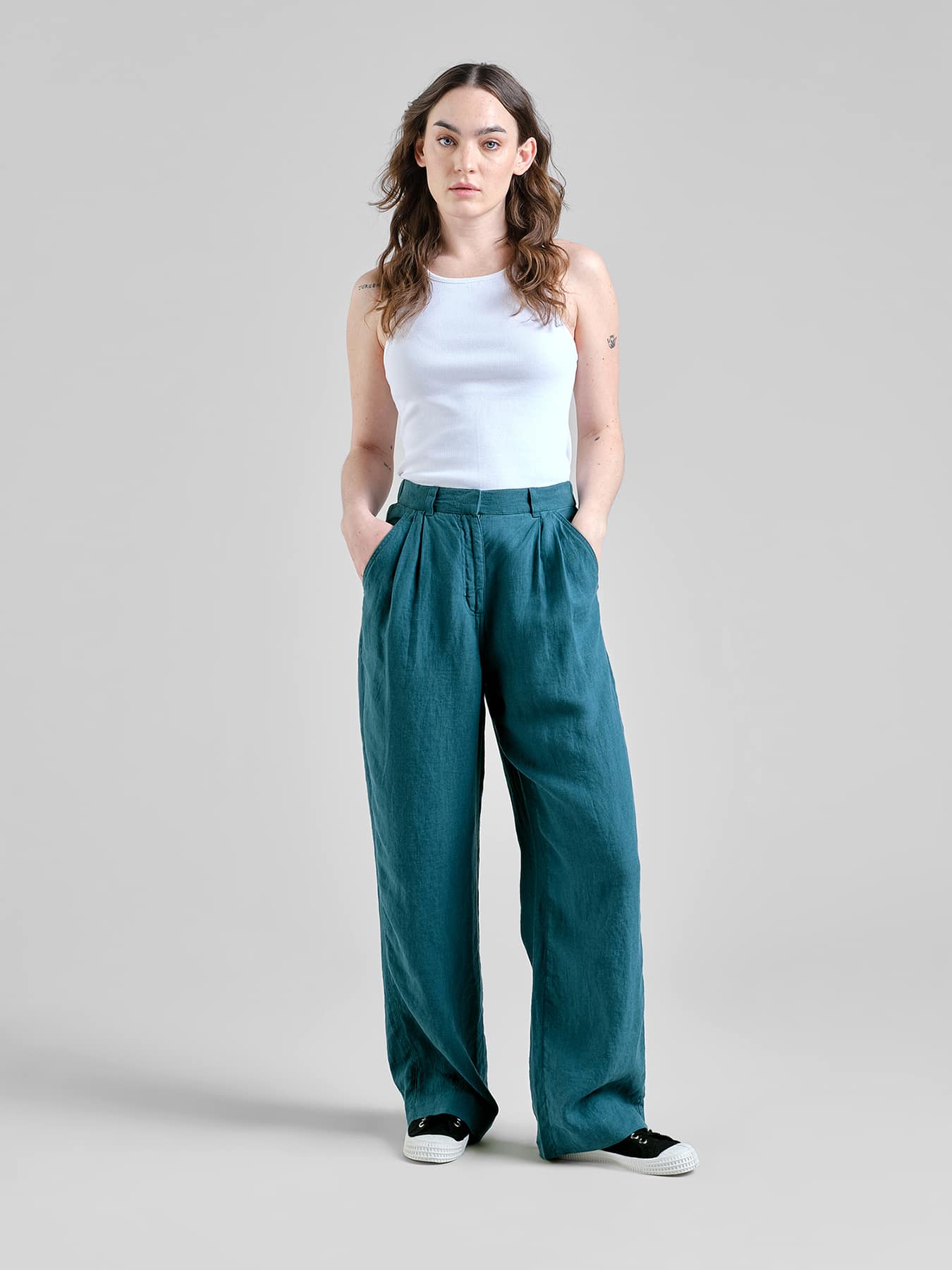 Hose Leinen Vickleby Mediterranea Dedicated Green 01