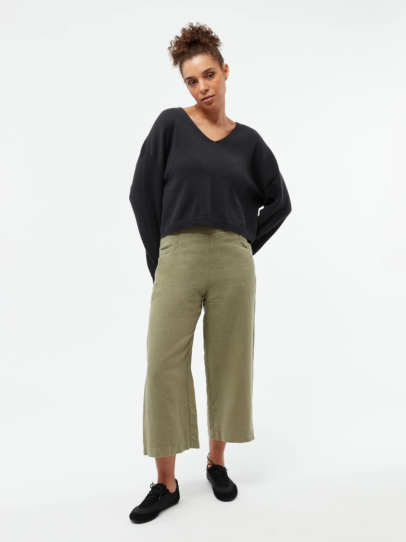 Hose Linen GBFay Givn Faded Olive 01