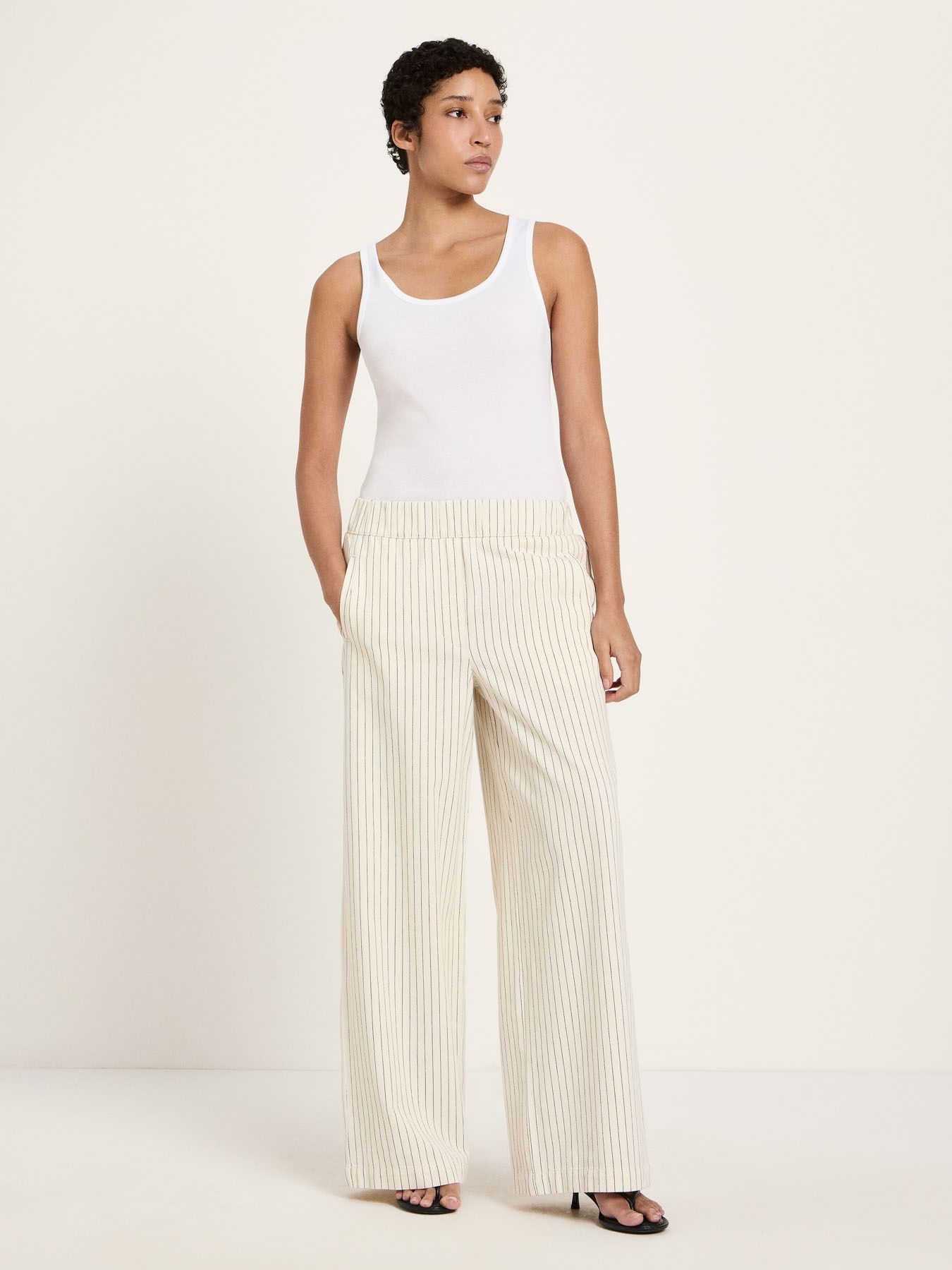 Hose Streifen Lanius White Black 01