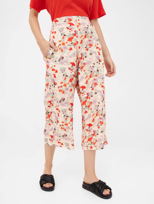 Hosen & Shorts Hose Anna Givn Lavender Sage Flowers 1