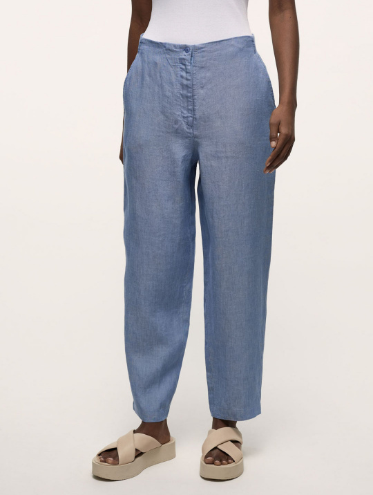 Hosen & Shorts Hose Aus Bio Leinen Lanius Blue Melange 3