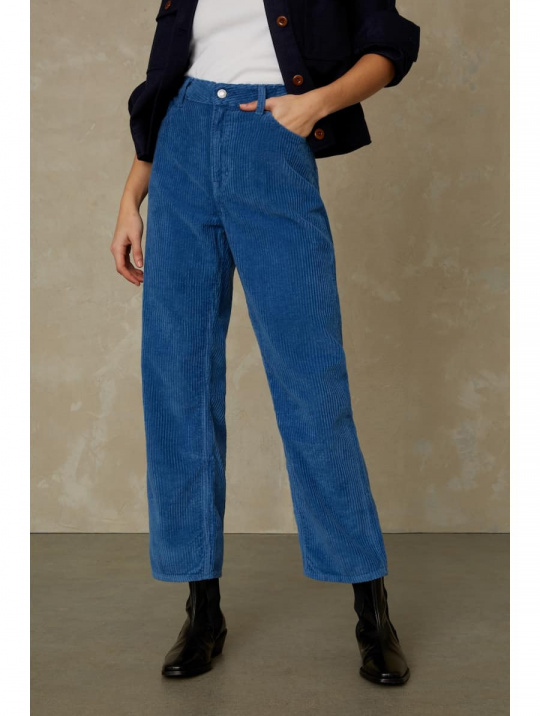 Hosen & Shorts Hose Liora Cropped Kings Of Indigo Mid Blue Cord 1