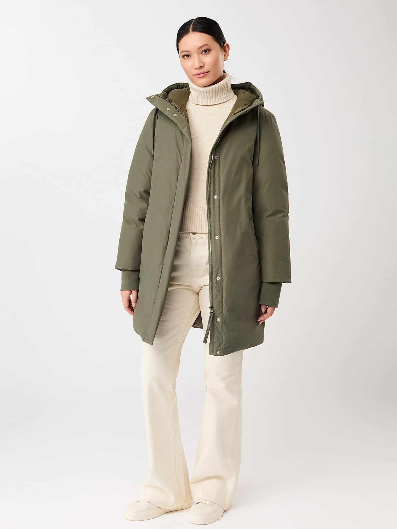 Jacke Lange Jacke Mit Kapuze Und Eco Daune Langerchen Sencha 1