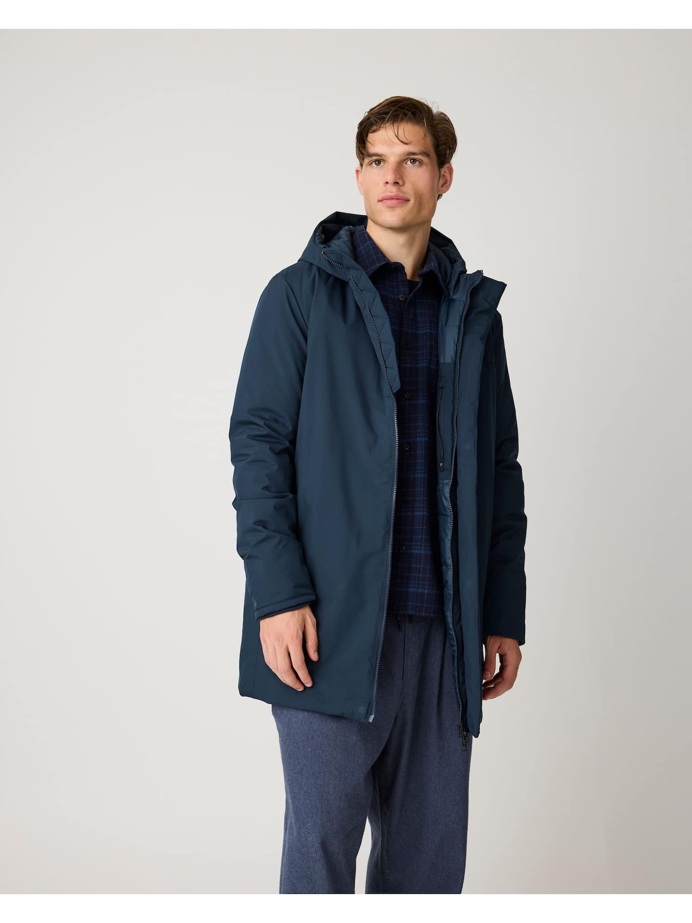 Jacke Soft Shell Parka Knowledge Cotton Apparel Total Eclipse 01