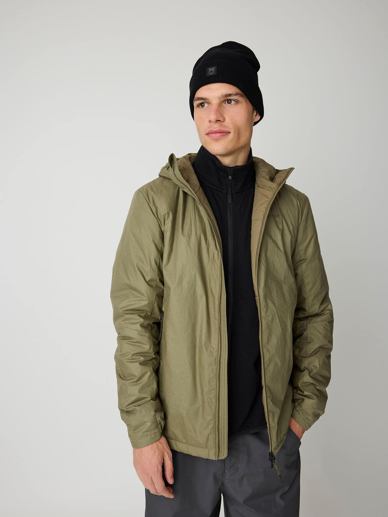 Jacken Jacke Ripstop 140 Insulated Knowledge Cotton Apparel Burned Olive 4
