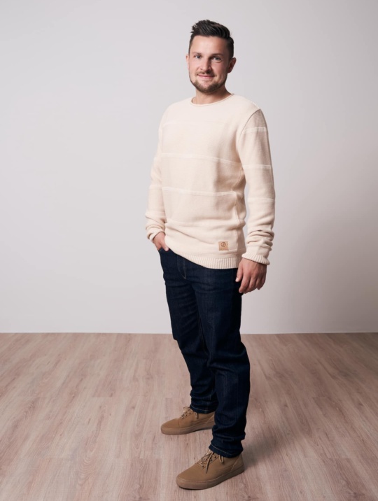 Jumper 3d Stripe Bleed Offwhite 01