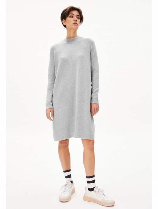 Kleid Friadaa Armedangels Light Grey Melange 5