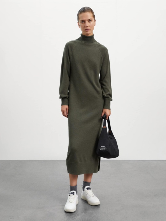 Kleider & Röcke Kleid Abeto Ecoalf Olive 1