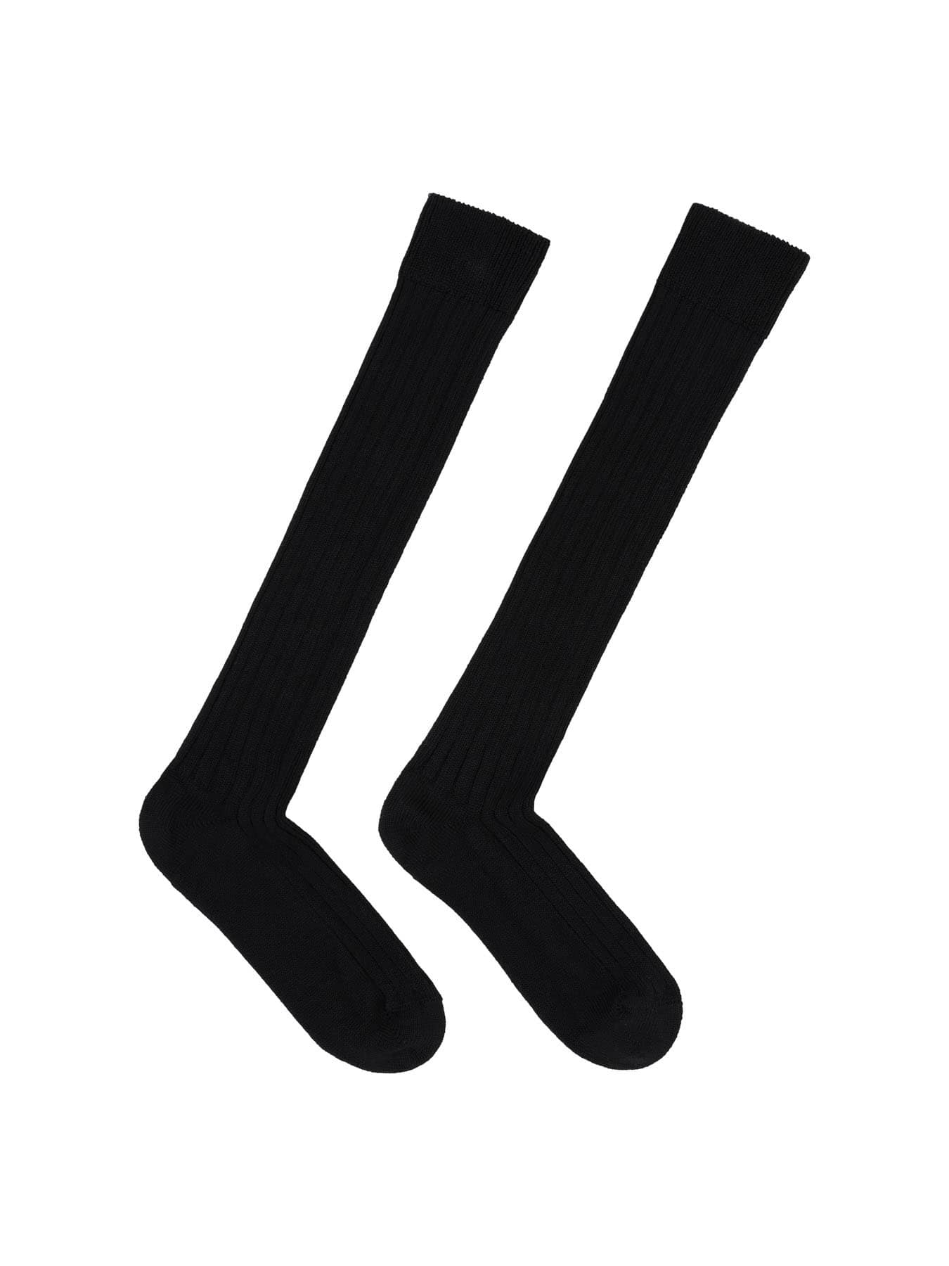 Kniestruempfe Socken Mit Rippen Gots Lanius Black 01