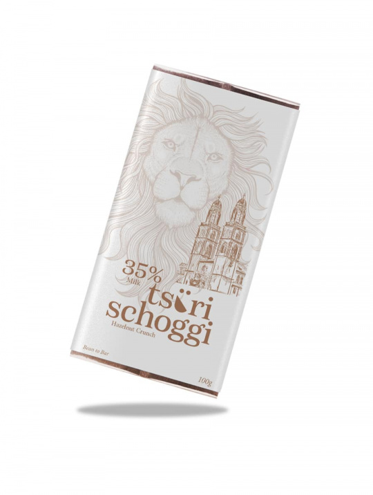 Lebensmittel Schokoladentafel Tsüri Schoggi Hazelnut Taucherli 1