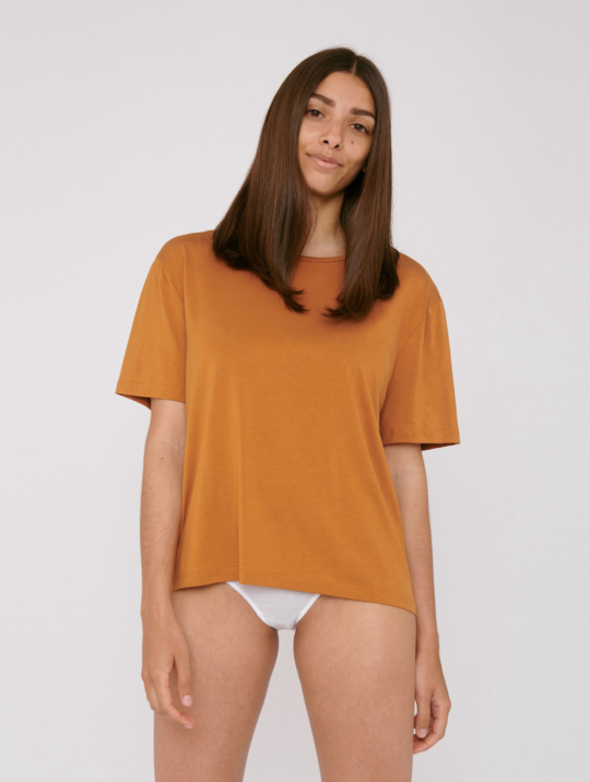 Lite Tee Tencel Organic Basics Ocher 3