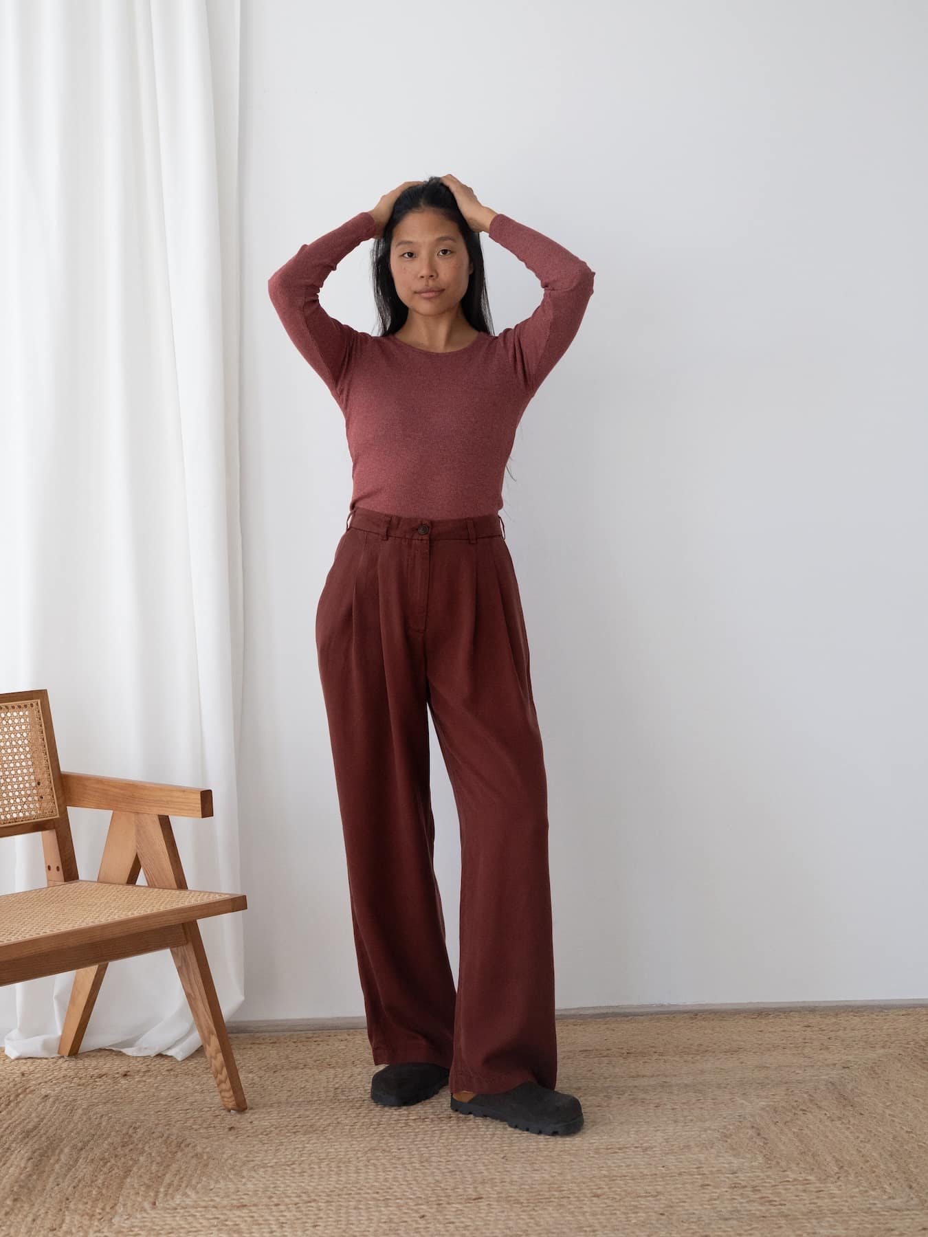 Longsleeve Arran Twothirds Wine 1
