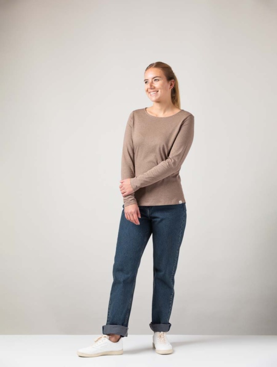 Longsleeve Basic Zrcl Brown Mel 01
