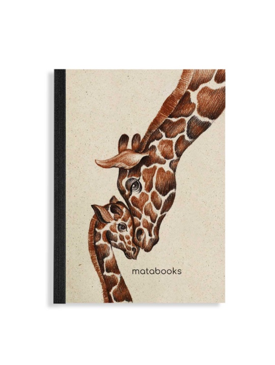 Notizbuch Matabooks Graspapier Dahara Giraffes Love 1