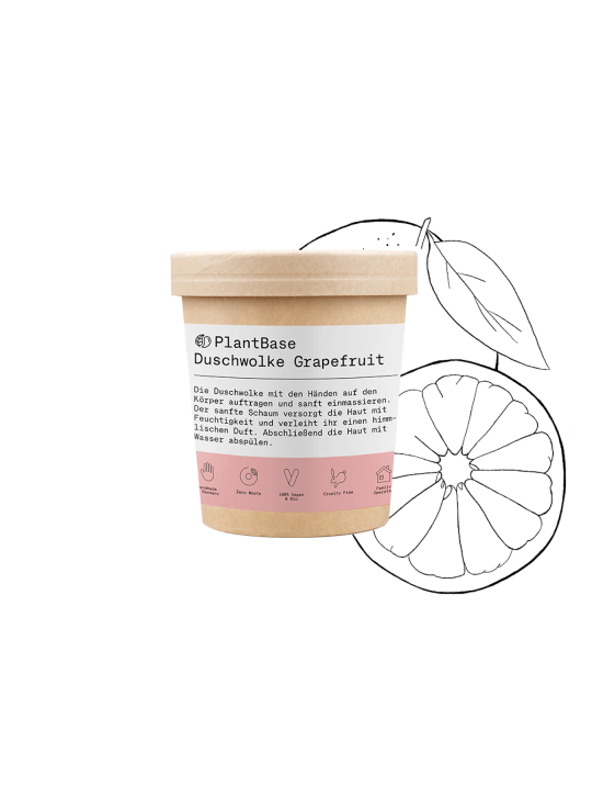 Plant Base Duschwolke Grapefruit Naturkosmetik Vegan 2
