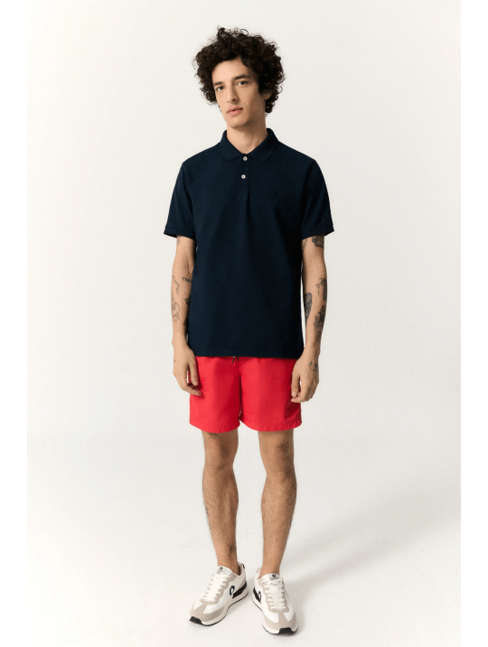 Polo Shirt Ted Slim Pique Ecoalf Midnight Navy 1