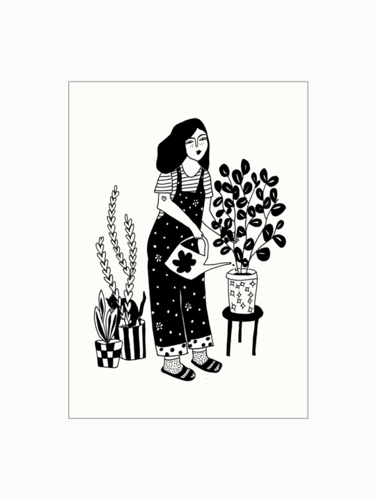 Poster Plantlover Helenb White Black 1