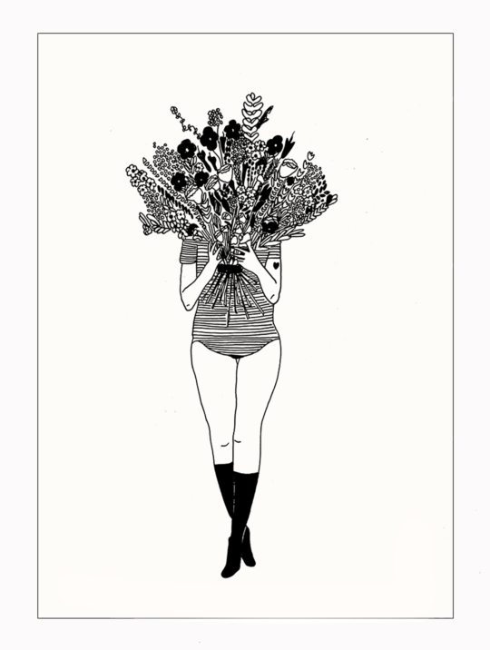 Postkarte Flowergirl Helenb 1