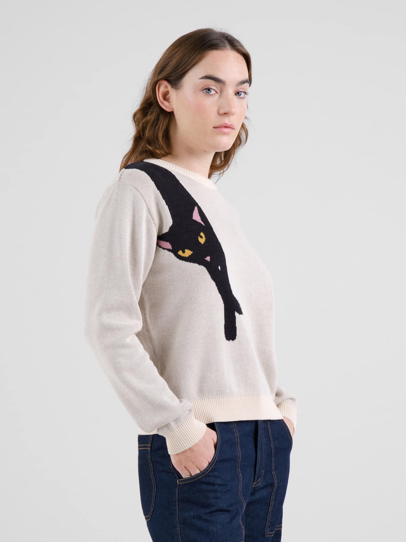 Pullover Arendal Long Cat Dedicated Vanilla White 3