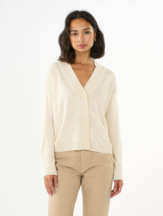 Pullover & Cardigans Cardigan Basic Knowledge Cotton Apparel Buttercream 1