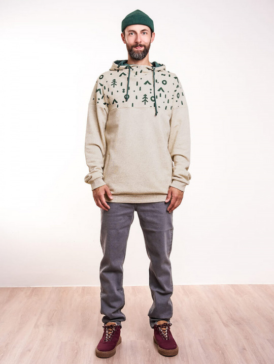 Pullover & Cardigans Kapuzenpullover Fichteltribe Hanf Bleed Off White 1