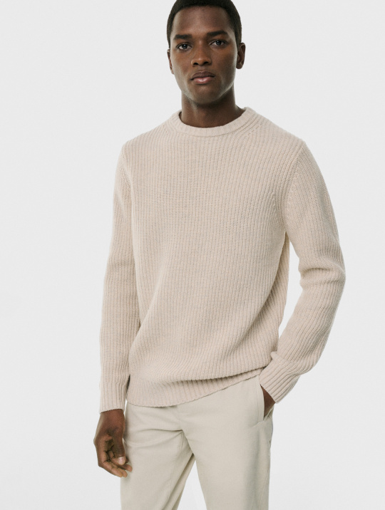 Pullover & Cardigans Pullover Trim Ecoalf Beige Melange 1