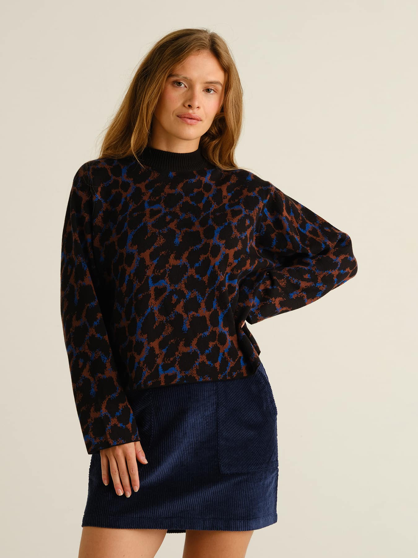 Pullover Limhamn Leopard Dedicated Multi Color 1