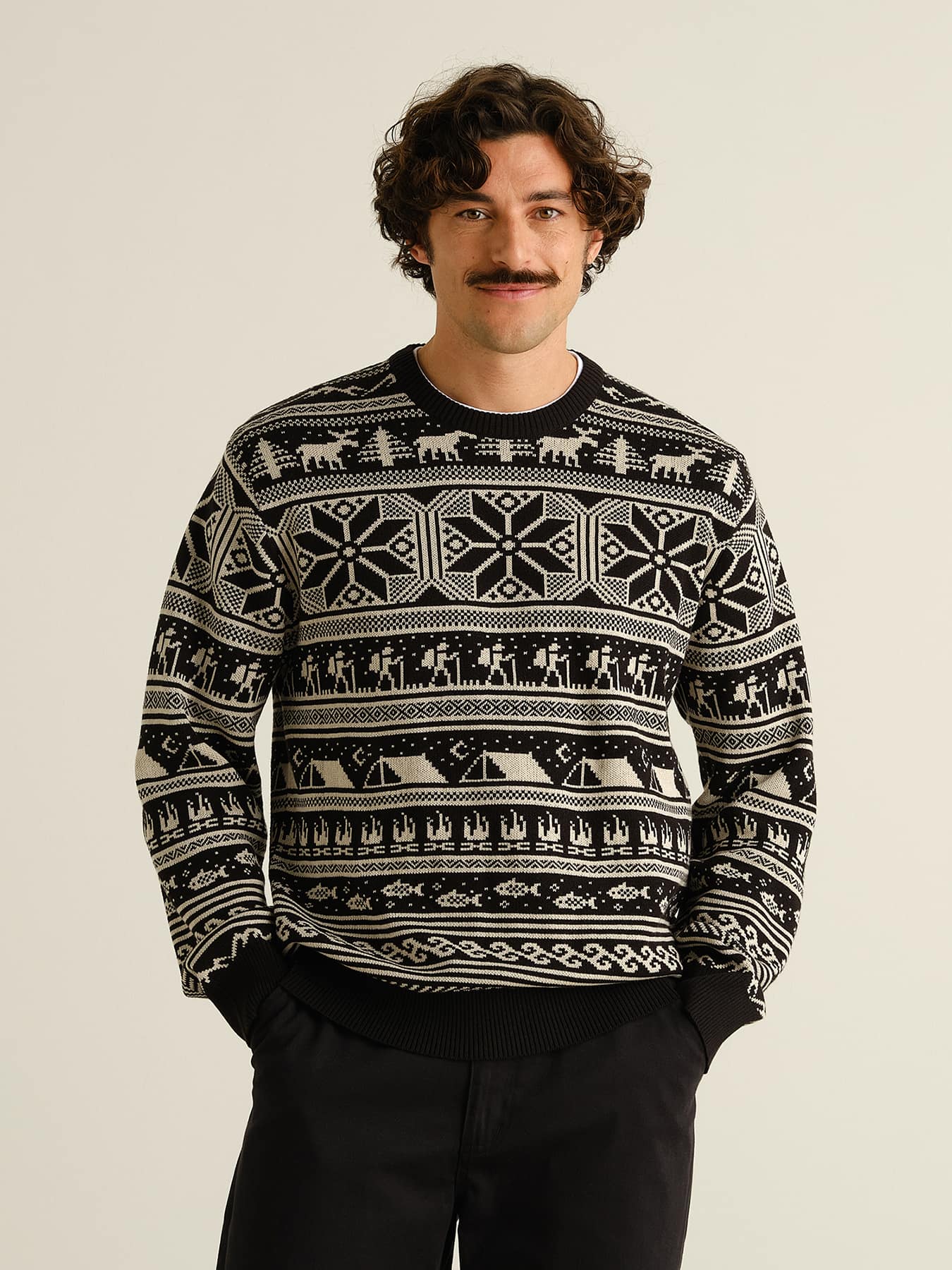 Pullover Mora Fairsle Hike Dedicated Black 1