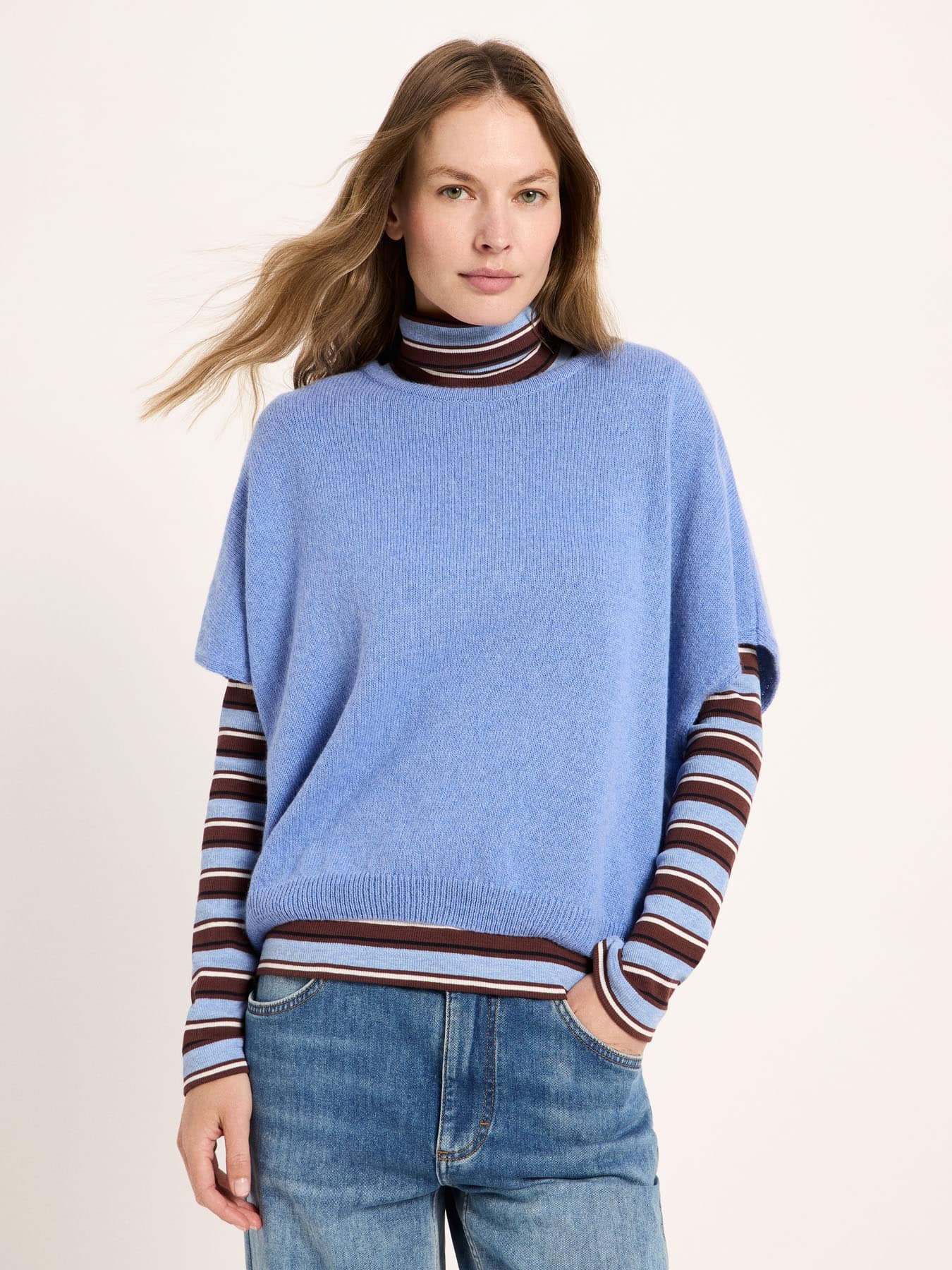 Pullunder Gots Lanius Light Blue Melange 01